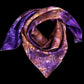 Silk Charmeuse Wild Rag- “Purple & Rust Marbled"