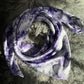 “Purple & Gray Marbled”- Charmeuse Silk Wild Rag