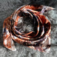 “Rust & Black Marbled” -Charmeuse Silk Wild Rag