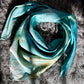 “Turquoise Slab” -Charmeuse Silk Wild Rag