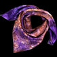 Silk Charmeuse Wild Rag- “Purple & Rust Marbled"