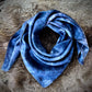 Silk Charmeuse Wild Rag- “Indigo Tonal"