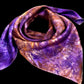 Silk Charmeuse Wild Rag- “Purple & Rust Marbled"